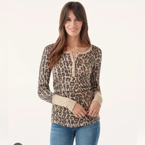 Splendid Tan Ribbed Knit Top